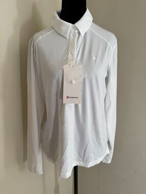 NWT LULULEMON $88 quick dry polo shirt-size 10